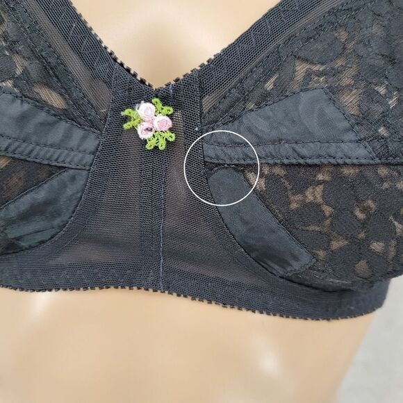 KIKI Vintage Black Lace Bralet Bra 38B - Picture 2 of 11